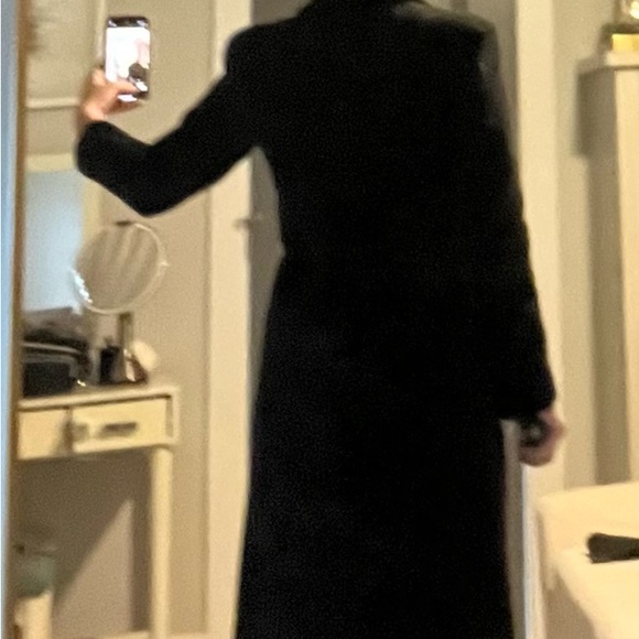 Emporio Armani floor length fitted black wool coat size 40 EUR, US 6 - Picture 7 of 14